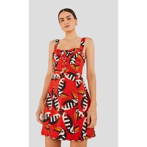 FARM Rio Printed Linen Mini Dress Size XS‎